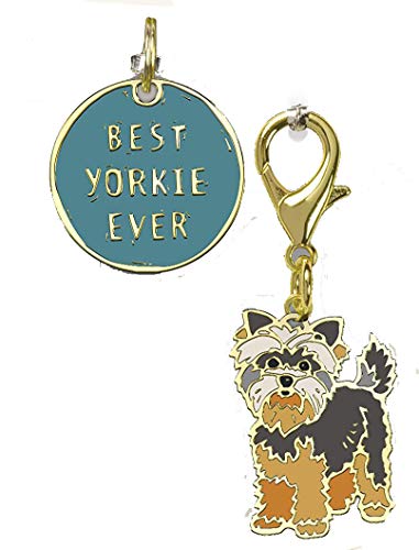 Primitives by Kathy Pet & Owner Charm Set-Best Yorkie Ever