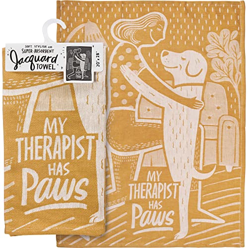 Primitives by Kathy Kitchen Towel-My Therapist Has Paws