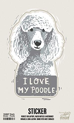 Primitives by Kathy Sticker-I Love My Poodle