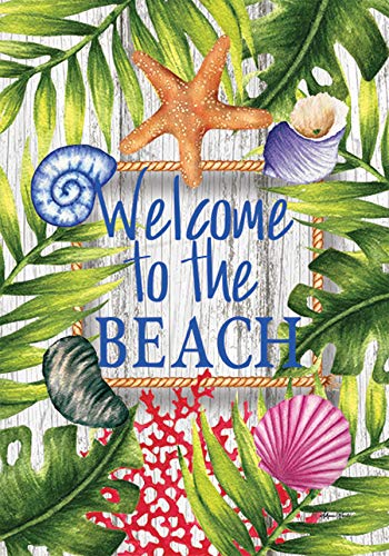 Custom Decor Beach Welcome Garden Flag