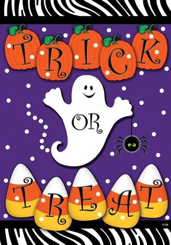 Custom Decor Trick or Treat Halloween Stand Flag