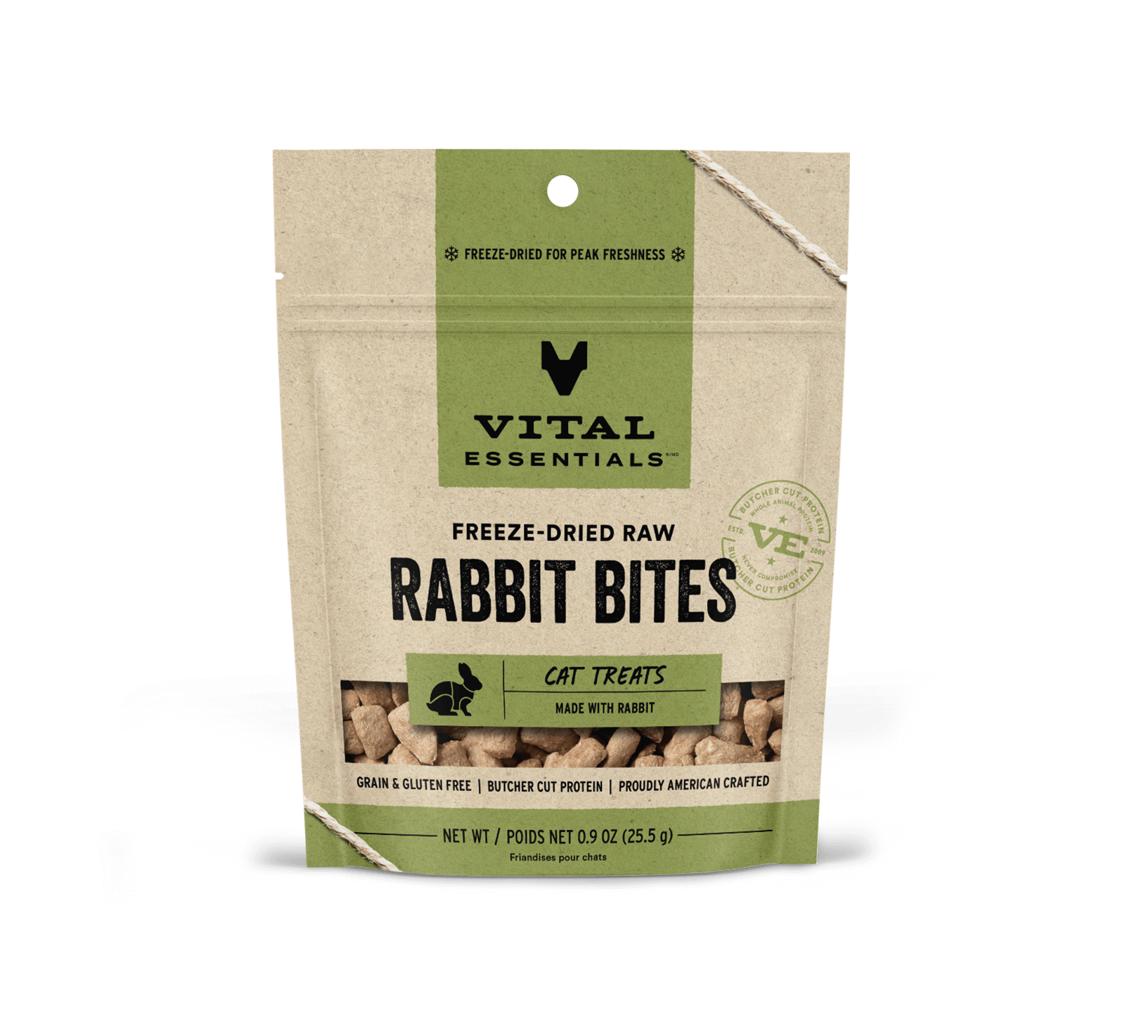 Vital Essentials Rabbit Bites Freeze-Dried Grain Free Cat Treats