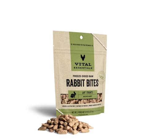 Vital Essentials Rabbit Bites Freeze-Dried Grain Free Cat Treats