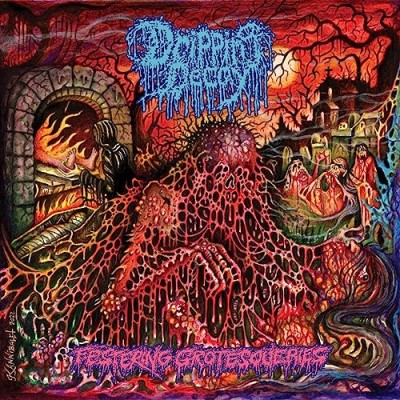 Dripping Decay/Festering Grotesqueries (PURPLE WITH BLACK & RED SPLATTER VINYL)