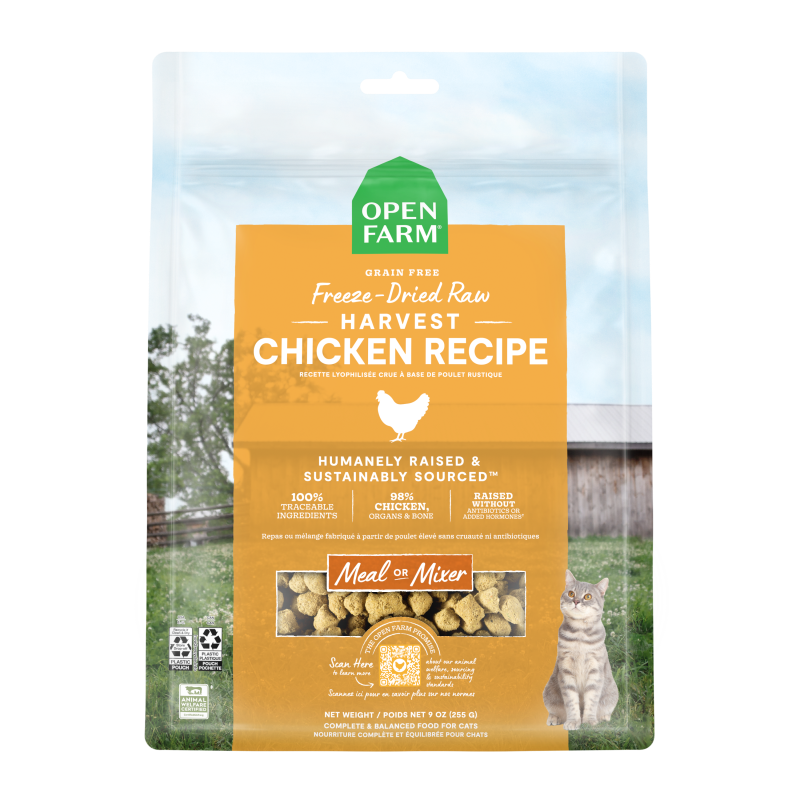 Open Farm Harvest Chicken Freeze Dried Raw Cat Food