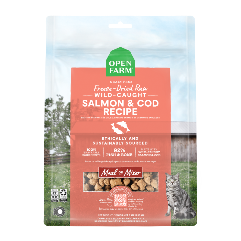 Open Farm Wild-Caught Salmon & Cod Freeze Dried Raw Cat Food