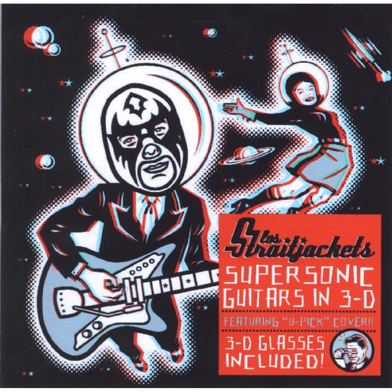 Los Straitjackets/Supersonic Guitars in 3-D (CLEAR WITH RED & BLUE SWIRL VINYL)