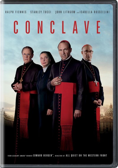 Conclave (2024)/Ralph Fiennes, Stanley Tucci, and John Lithgow@PG@DVD