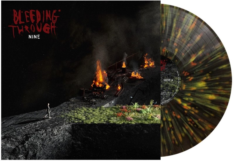 Bleeding Through/Nine (Forest Green Orange & Yellow Splatter Vinyl)