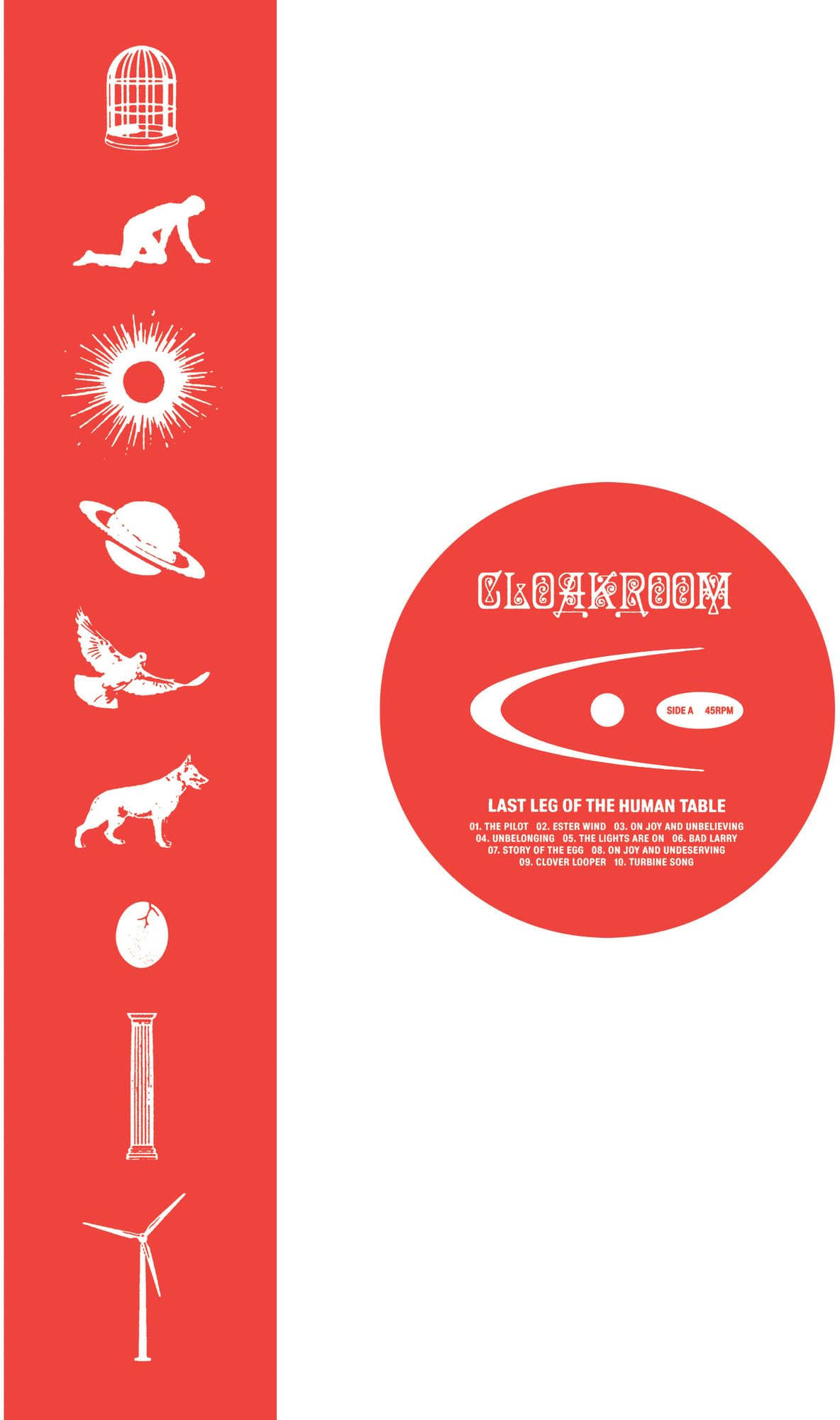 Cloakroom/Last Leg Of The Human Table (Clear w. Silver Glitter Vinyl)