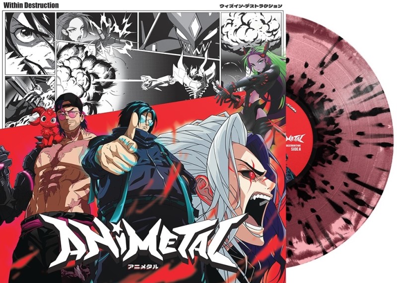 Within Destruction/ANIMETAL (Burgundy/Pink/Black Splatter Vinyl)@Indie Exclusive@w/ Download Card