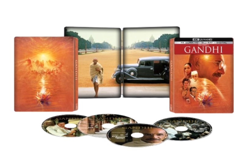 Gandhi (1982) (SteelBook)/Ben Kingsley, Candice Bergen, and Edard Fox@PG@4K Ultra HD + Blu-ray