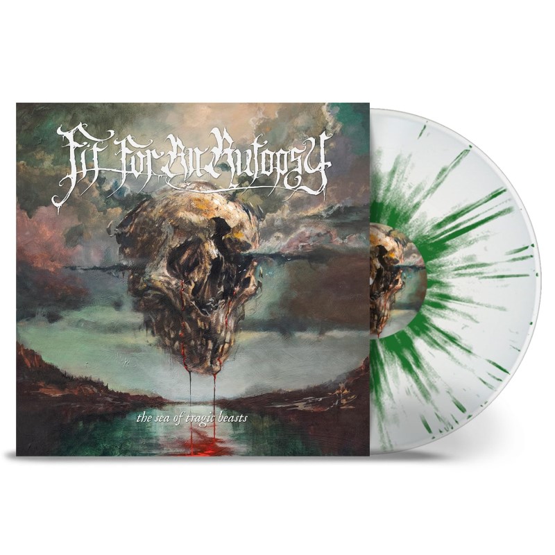 Fit for an Autopsy/Sea of Tragic Beasts (White w/ Green Splatter Vinyl)
