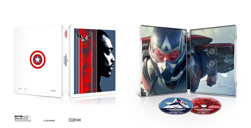 Captain America: Brave New World (2025) (SteelBook)/Anthony Mackie, Danny Ramirez, and Harrison Ford@PG-13@4K Ultra HD + Blu-ray