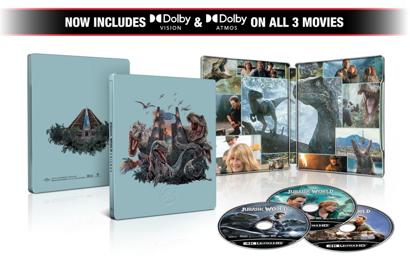 Jurassic World Trilogy (2015-2022) (SteelBook)/Chris Pratt, Bryce Dallas Howard, and BD Wong@PG-13@4K Ultra HD