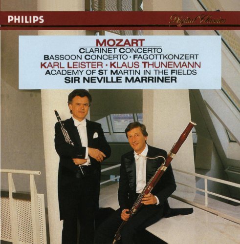 W.A. Mozart/Con Cl/Con Bsn@Leister (Cl)/Thunemann (Bsn)@Marriner/Asmf