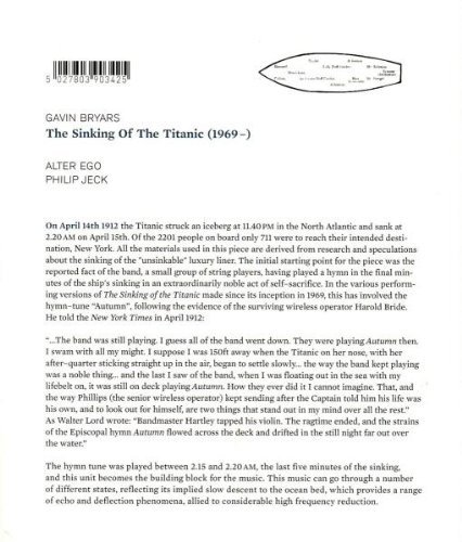 Gavin Bryars/Sinking Of The Titanic (1969-)