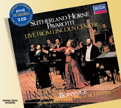 Sutherland Horne Pavarotti Bon Live From Lincoln Centre Import Eu New York City Opera Orchestra 