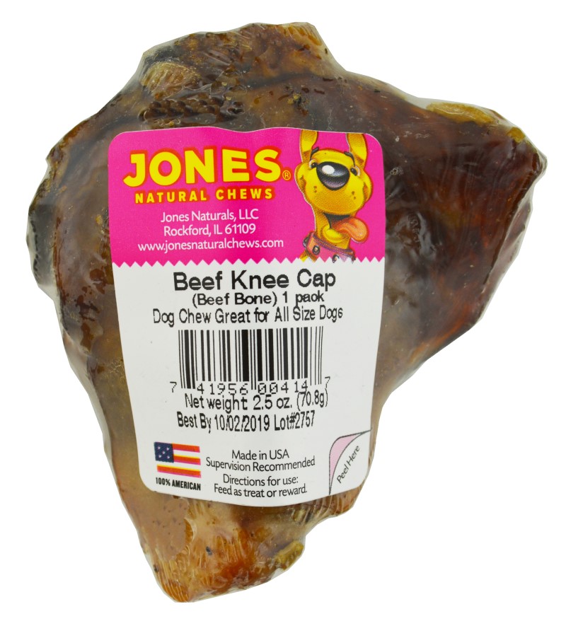 Jones Natural Chews Knee Cap Beef Bone