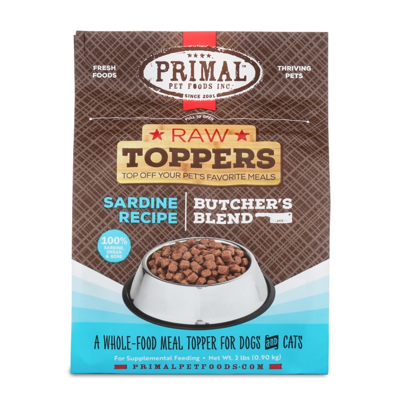 Primal Butcher's Blend Raw Sardine Topper 2lbs