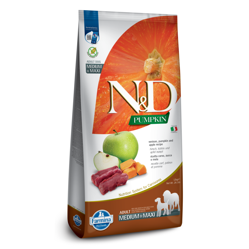 Farmina N&d Pumpkin Dry Dog Food Venison & Apple Med Maxi Adult | Ho