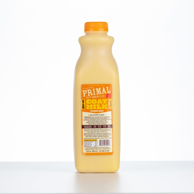 Primal Frozen Raw Goat's Milk, Pumpkin Spice