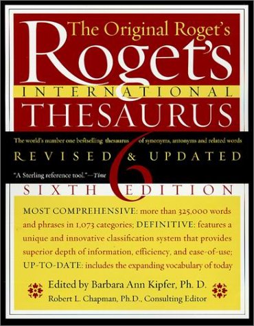 Barbara Ann Kipfer Roget's International Thesaurus 6e 0006 Edition; 