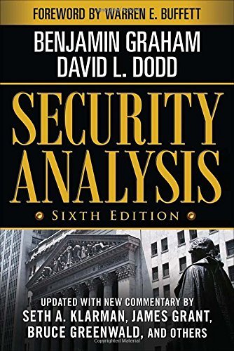 Benjamin Graham Security Analysis Sixth Edition Foreword By Warren Buffett 0006 Edition;revised 