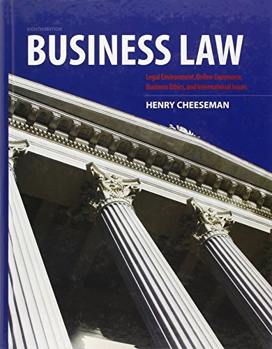 Henry R. Cheeseman Business Law 0008 Edition;revised 