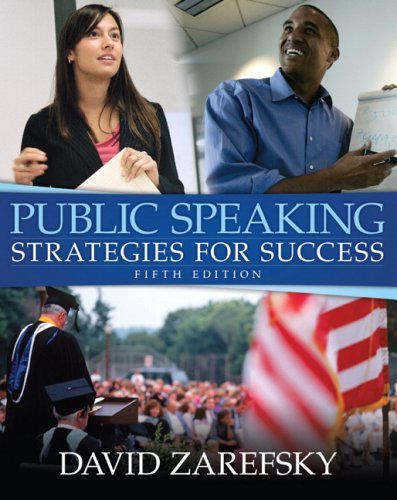 David Zarefsky Public Speaking Strategies For Success 