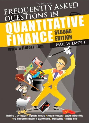 Paul Wilmott Frequently Asked Questions In Quantitative Finance 