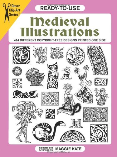 Maggie Kate Ready To Use Medieval Illustrations 424 Different Copyright Free Designs Printed One 