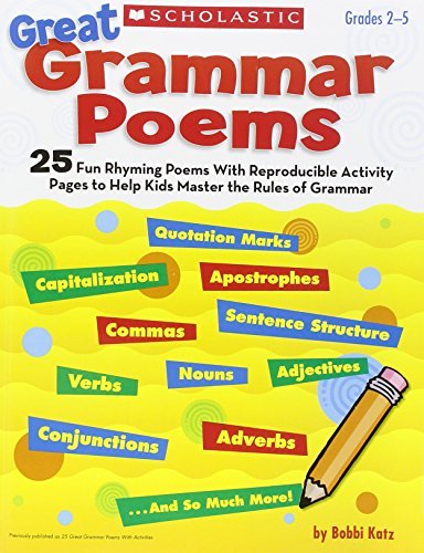 Bobbi Katz Great Grammar Poems 25 Fun Rhyming Poems With Reproducible Activity P 