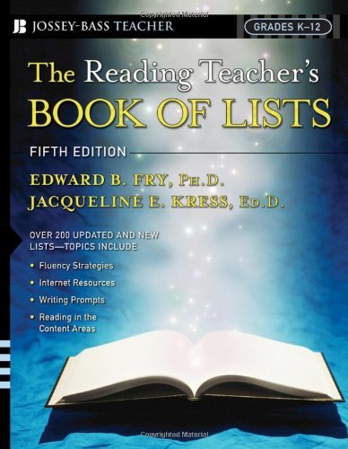 Edward Bernard Fry The Reading Teacher's Book Of Lists 0005 Edition; 