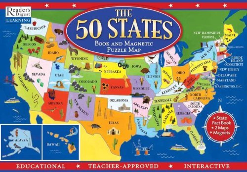 Creative Media Applications 50 States Book And Magnetic Puzzle Map The Reader's Digest Learning [with Magnetc States And 