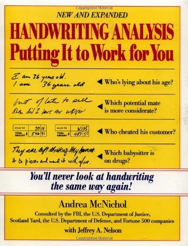 Andrea Mcnichol Handwriting Analysis Putting It To Work For You Revised And Exp 