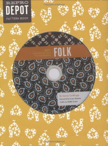 Djerba Goldfinger Reprodepot Pattern Book Folk 225 Vintage Inspired Textile Designs 