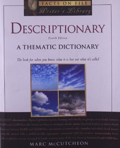 Marc Mccutcheon Descriptionary A Thematic Dictionary 0004 Edition; 