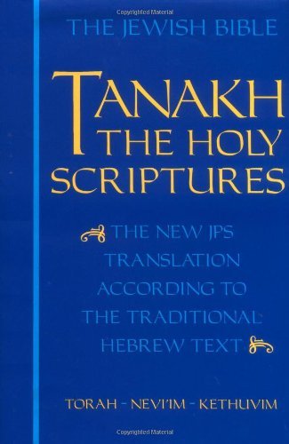 Jewish Publication Society Inc Tanakh Tk The Holy Scriptures The New Jps Translation Acco Blue With Dust 