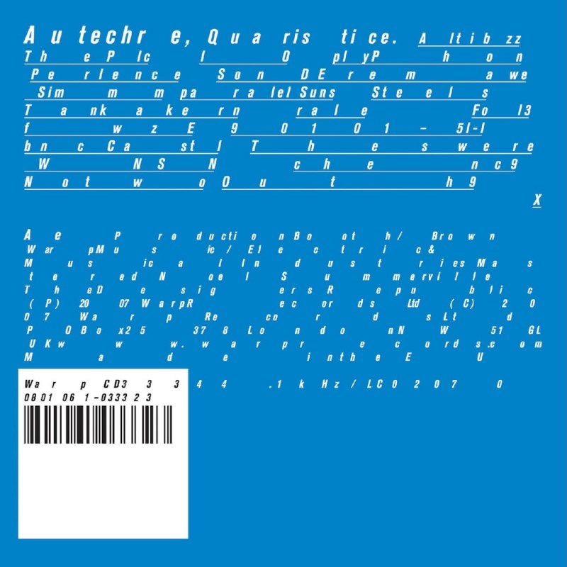 Autechre/Quaristice@2LP