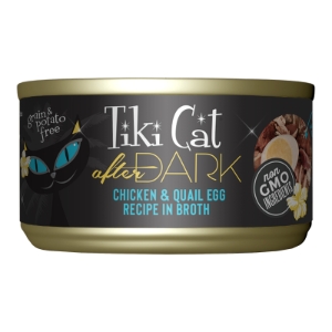 Tiki Cat After Dark Paté+-Chicken & Quail Egg Recipe in Chicken Broth
