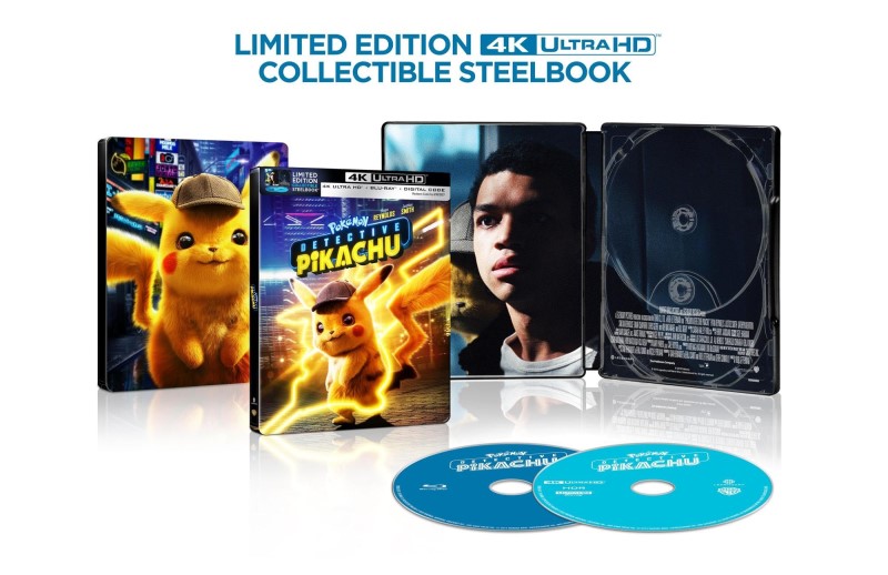 Pokémon: Detective Pikachu (2019) (SteelBook)/Ryan Reynolds, Justice Smith, and Kathryn Newton@PG@4K Ultra HD + Blu-ray