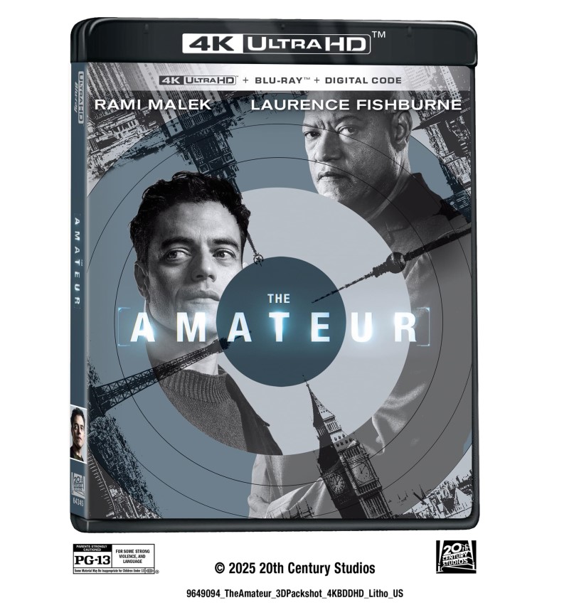 Amateur/Malek/Fishburne@4K-UHD/Blu-Ray + Digital@PG13