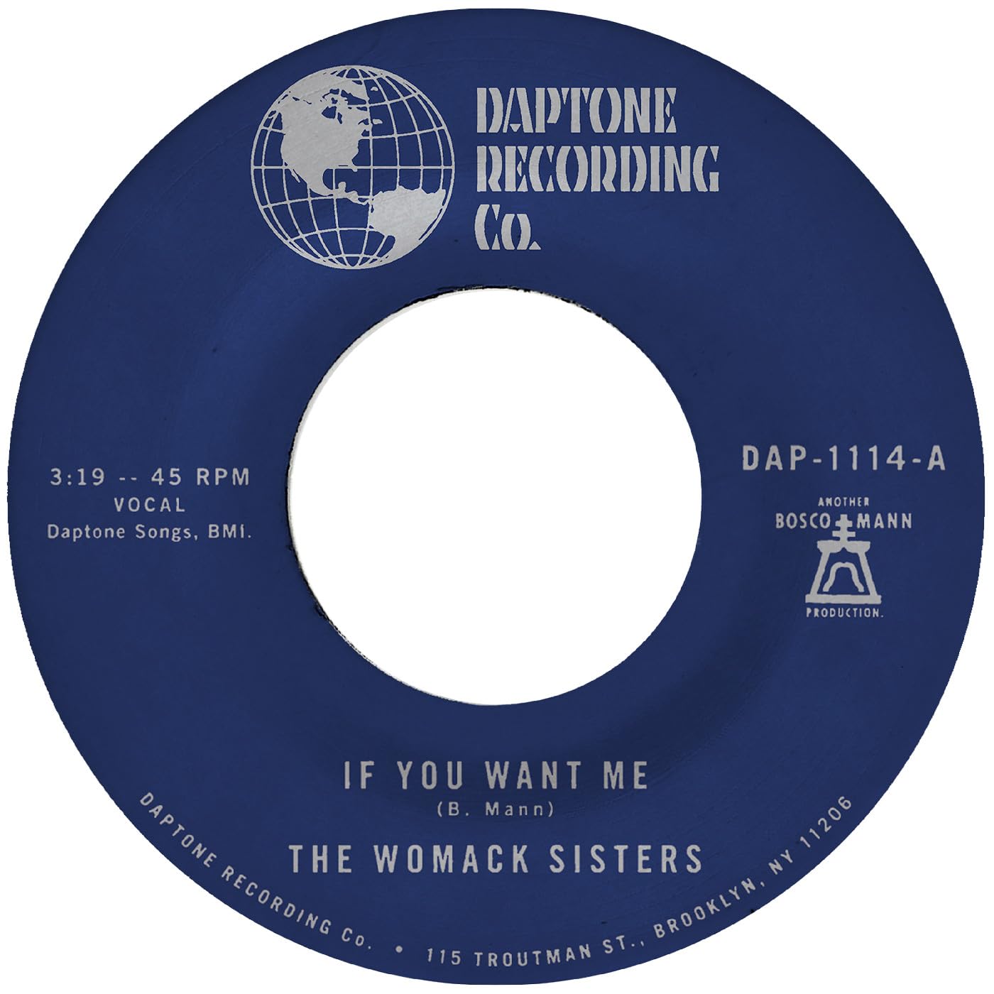The Womack Sisters/If You Want Me b/w I Just Don't Want You (To Say Goodbye)