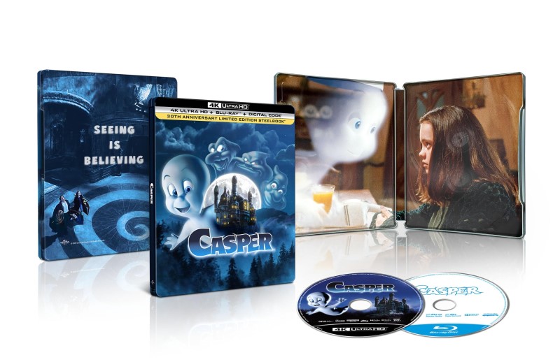 Casper (1995) (SteelBook)/Christina Ricci, Bill Pullman, and Cathy Moriarty@PG@4K Ultra HD + Blu-ray