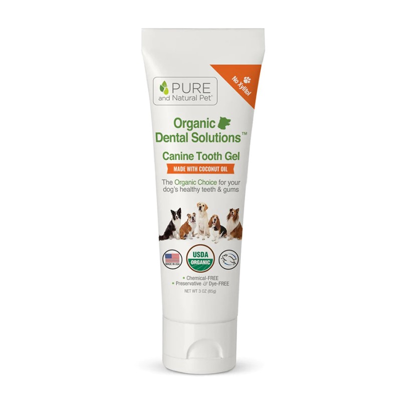 Pure & Natural Organic Dental Gel for Dogs 3oz-Toothpaste for Dogs-