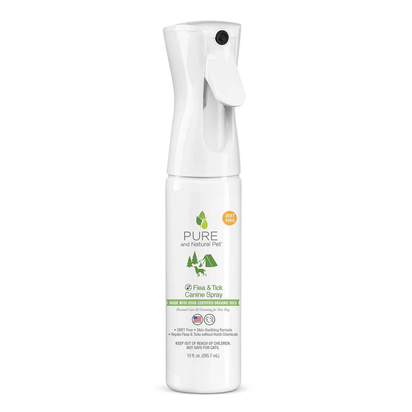 Pure and Natural Pet - Flea & Tick Spray for Dogs - Repels Fleas, Ticks, & Mosquitoes