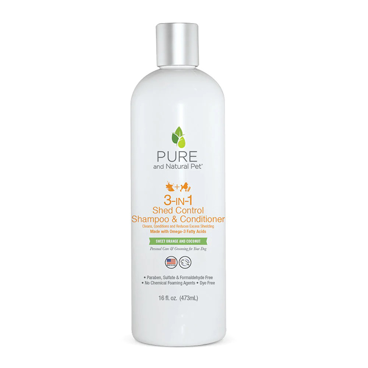 Pure and Natural Pet - Dog Shampoo - Shed Control 3 in 1