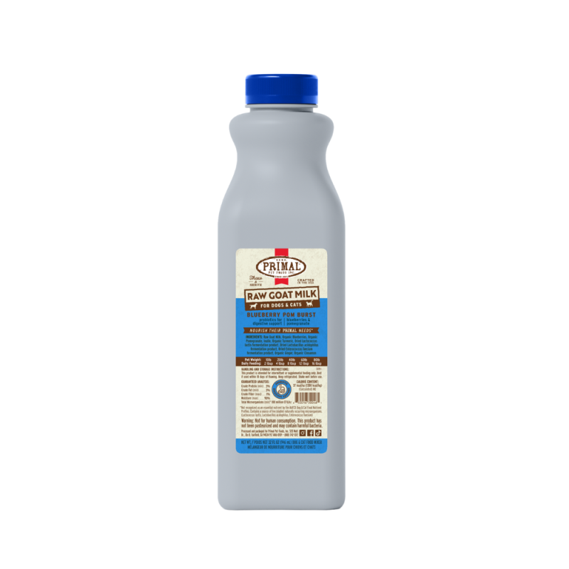 Primal Frozen Raw Goat's Milk, Blueberry Pom Burst