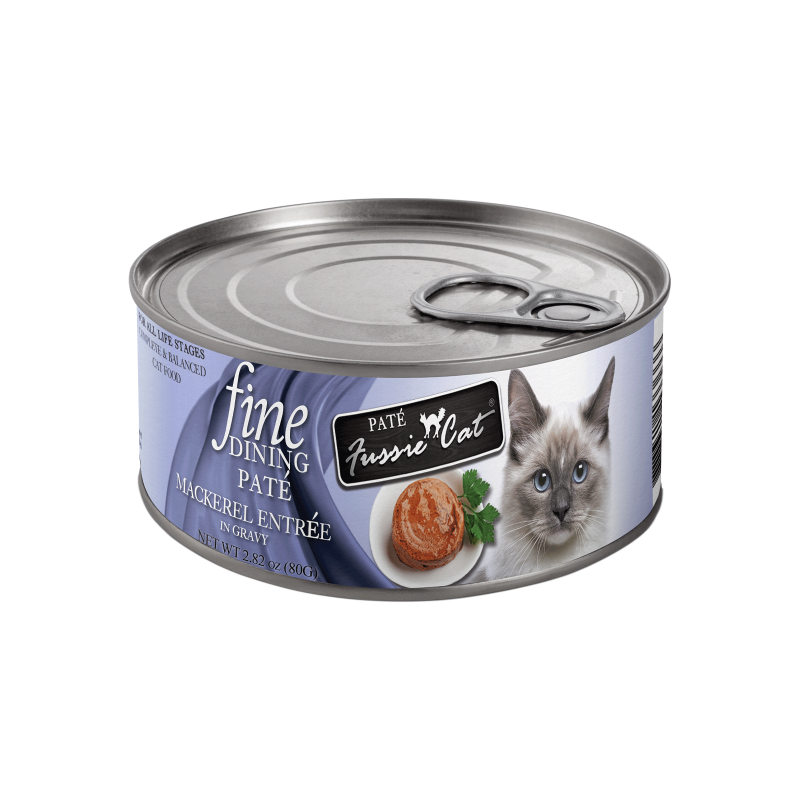 Fussie Cat Fine Dining Pate Mackerel Entree in Gravy Cat Food